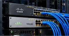 Photorealistic Cisco Meraki & Networking service imagery
